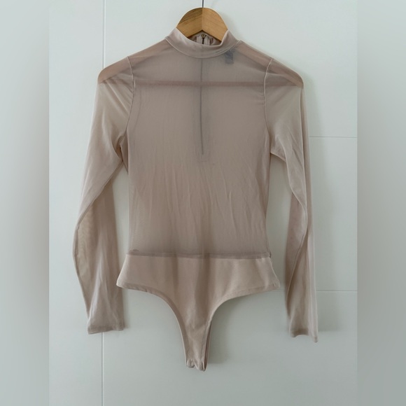 Revamped Sheer Long Sleeve Bodysuit, size large. - Picture 2 of 11